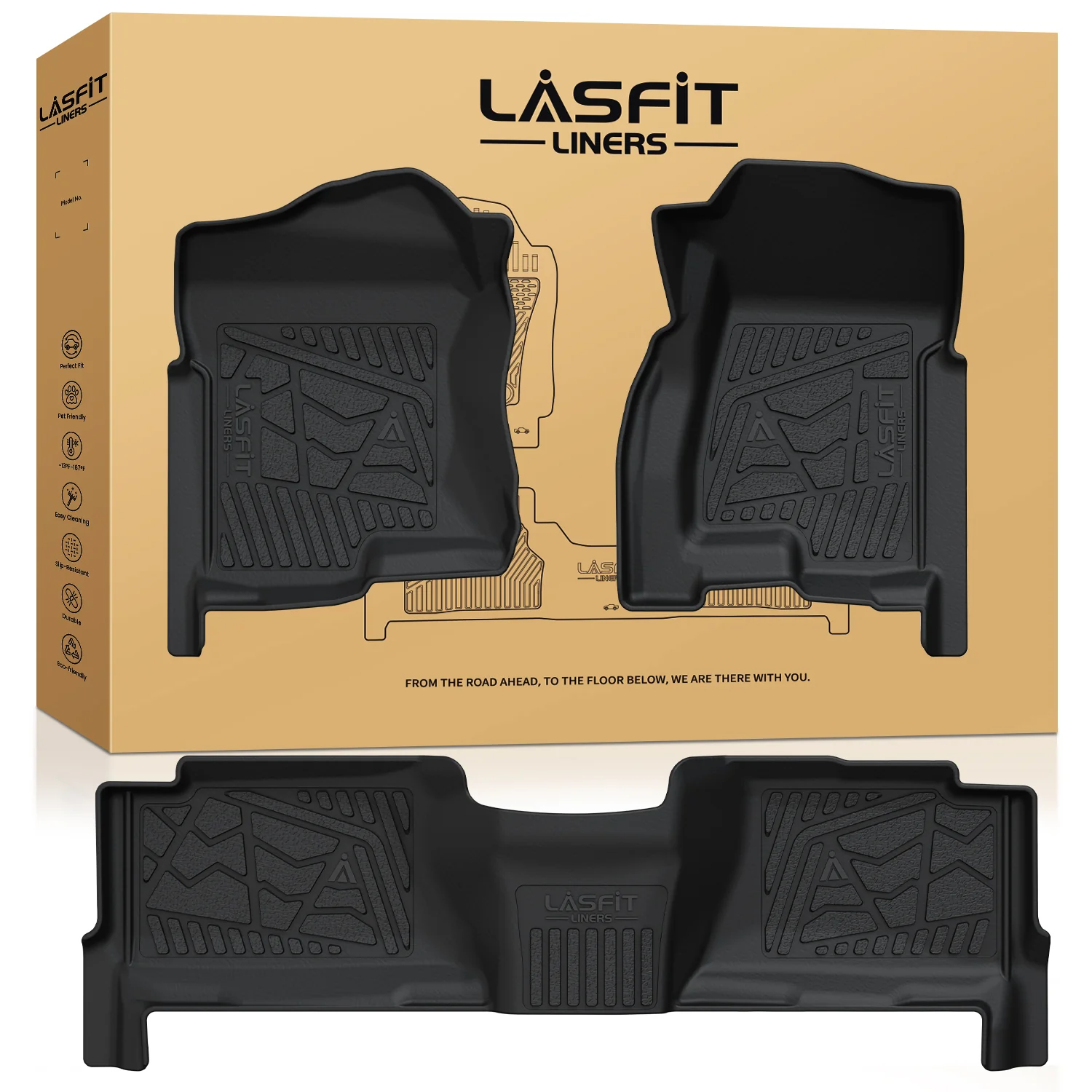 Fit for 2000-2006 Chevrolet Suburban 1st & 2nd Row Floor Mats, Fit 2nd Row Bench Seat Only - Image 9