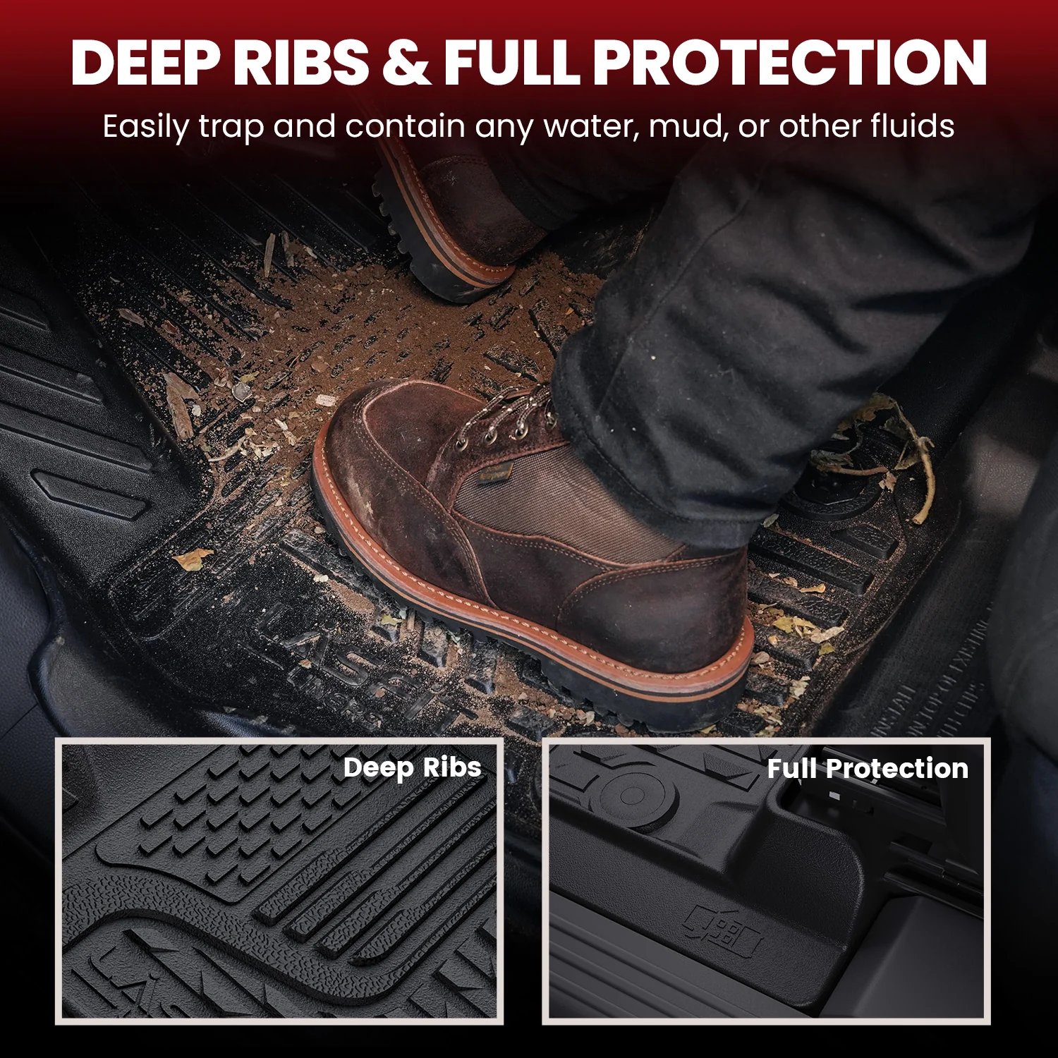 Fit for 2003-2009 RAM 2500 3500 Quad Cab Floor Mats, Fit Carpet Flooring, Not Fit have 4X4 Shifter - Image 12