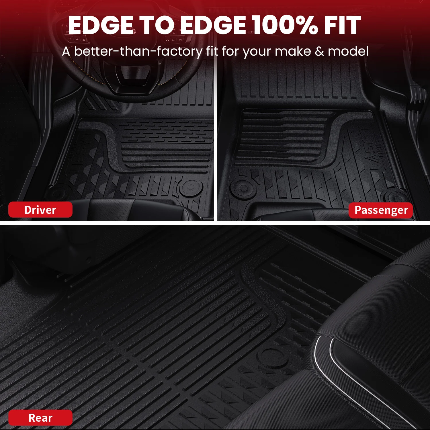 Fit for 2002-2008 RAM 1500 Quad Cab Floor Mats, Fit Carpet Flooring, Not Fit have 4X4 Shifter - Image 2