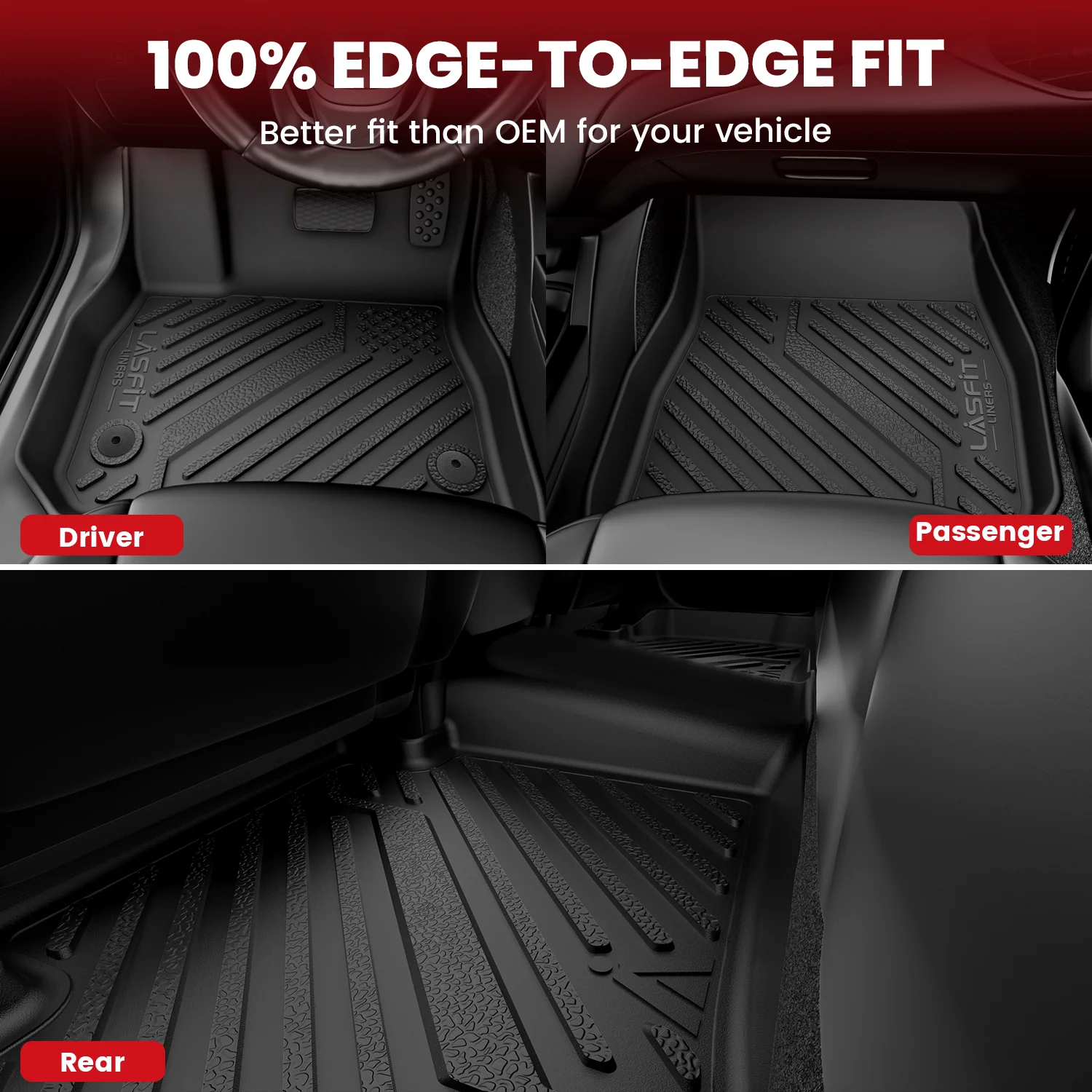 Fit for 2008-2012 Honda Accord 1st & 2nd Row Floor Mats or Cargo Mat, Only fit Sedan not fit Coupe - Image 15