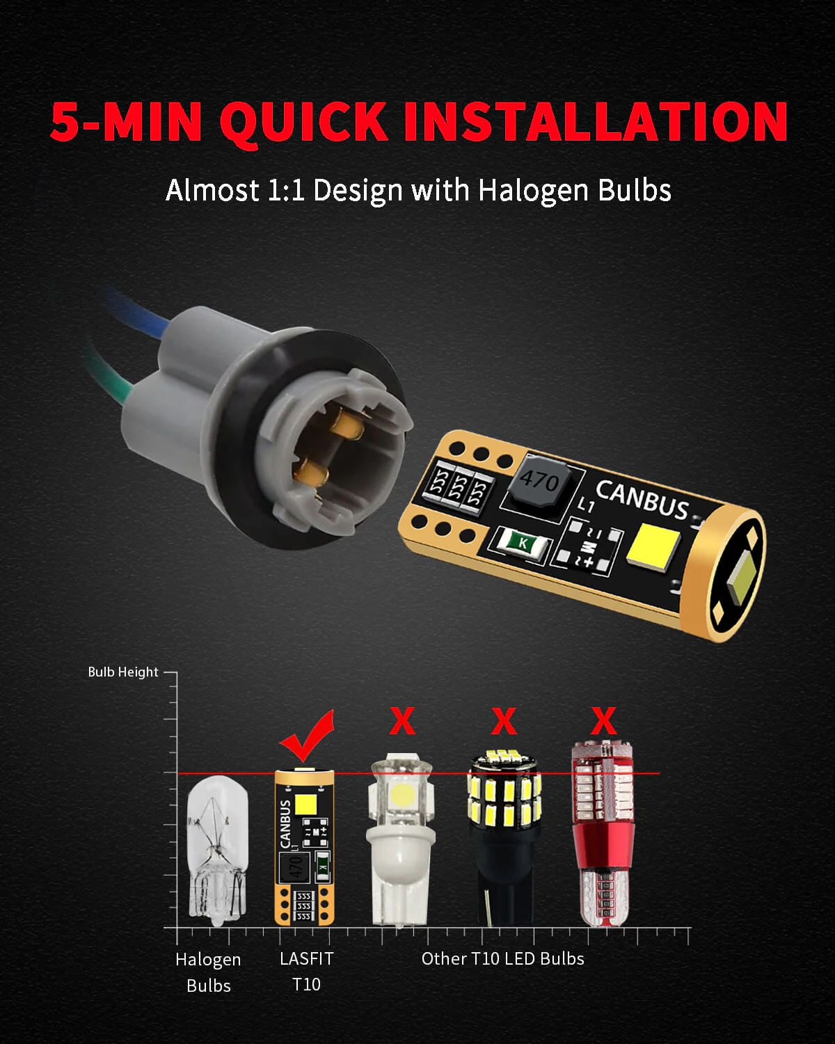 Fit for 2016-2021 Honda Civic Sedan Coupe Hatchback The Brightest LED Bulbs Upgrade | Tested and Verified - Image 51