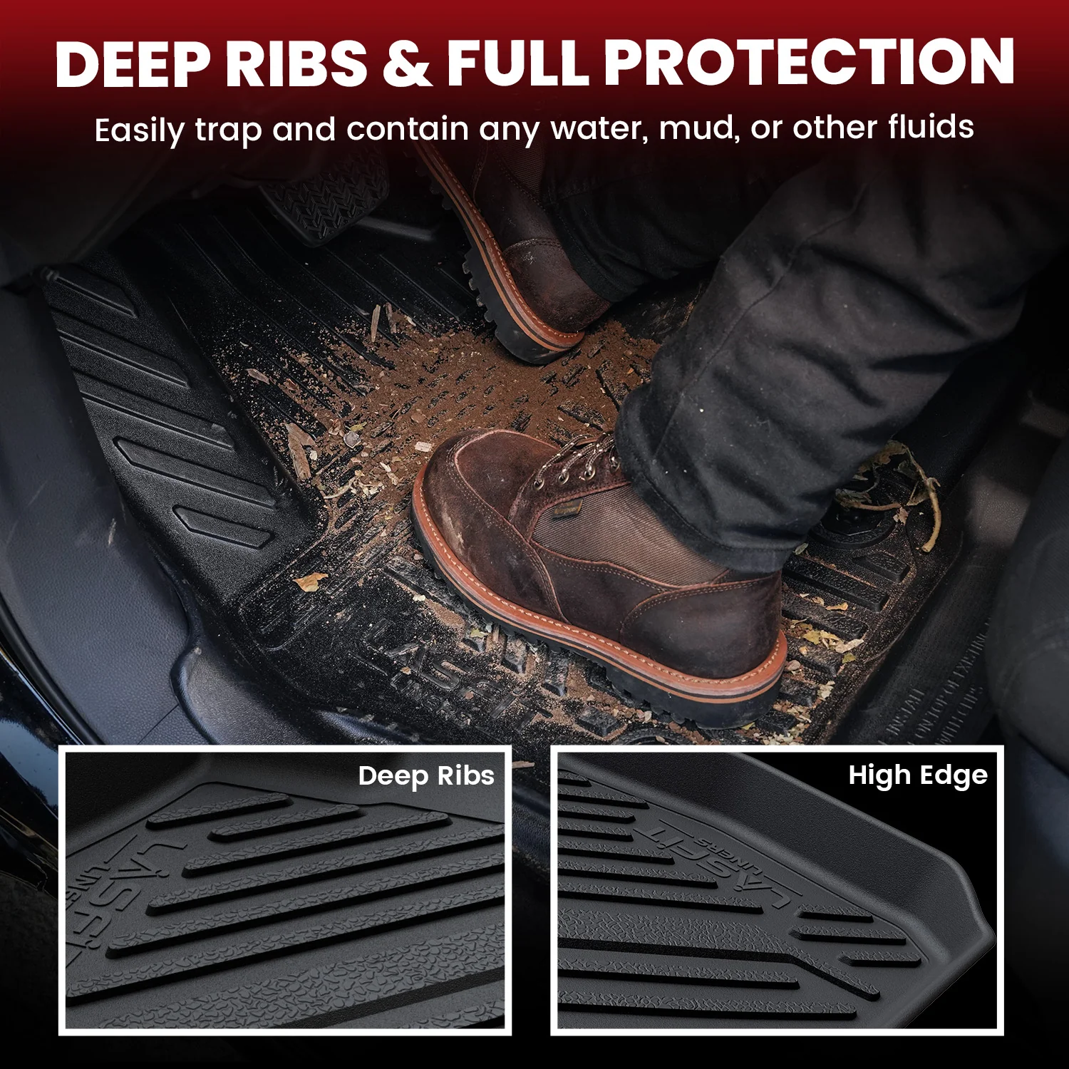 Fit for 2013-2017 Honda Accord Floor Mats or Cargo Mat, Fit Sedan Only - Image 3