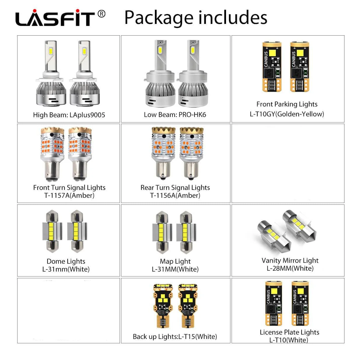Fit for 2017-2018 Kia Forte H7 Custom LED Bulbs Exterior Interior Lights Plug and Play