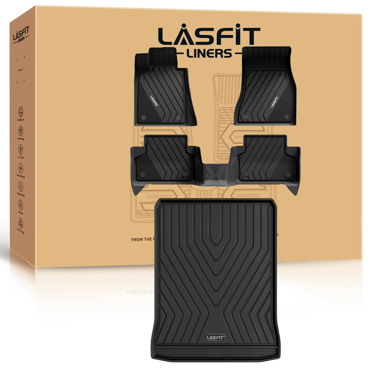 Fit for 2017-2023 BMW 5 Series Floor Mats or Cargo Mat, for 530e 530i 540i 540d m550i, Not Fit GT - Image 10