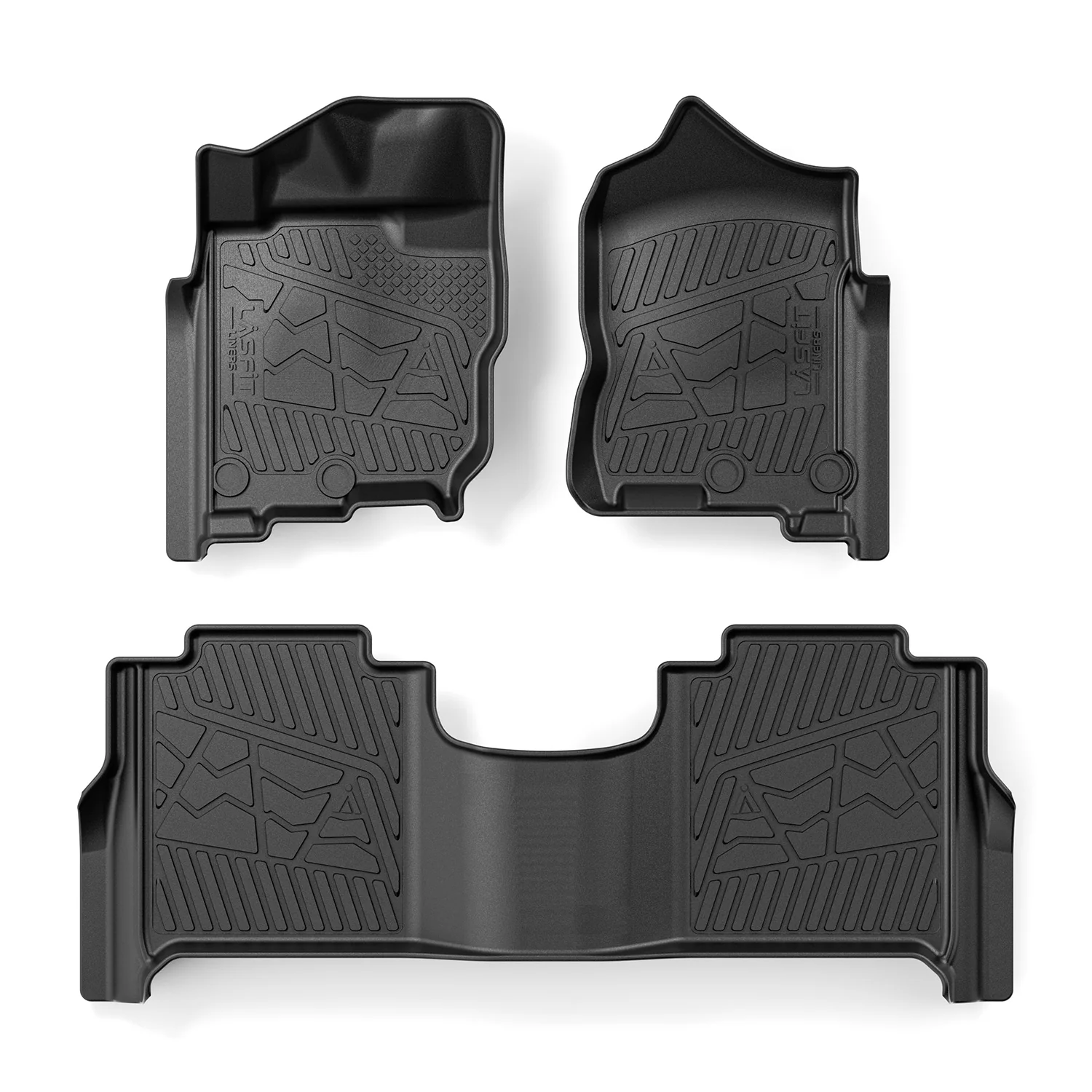 Fit for 2017-2024 Nissan Titan TPE Floor Mat, Fit Crew Cab Equipped with Rear Seat Cargo Organizer