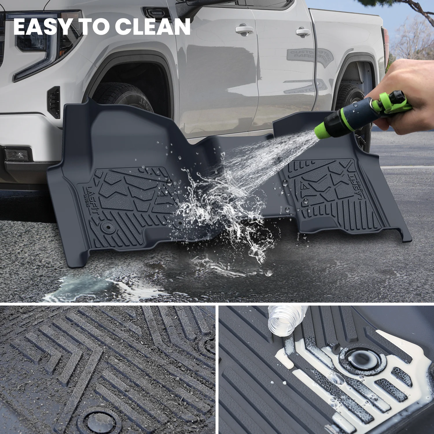 Fit for 2019-2026 GMC Sierra & Sierra Denali 1500 Floor Mats, Fit Carpet Floor Only, Not Fit 2019 Sierra LD - Image 35