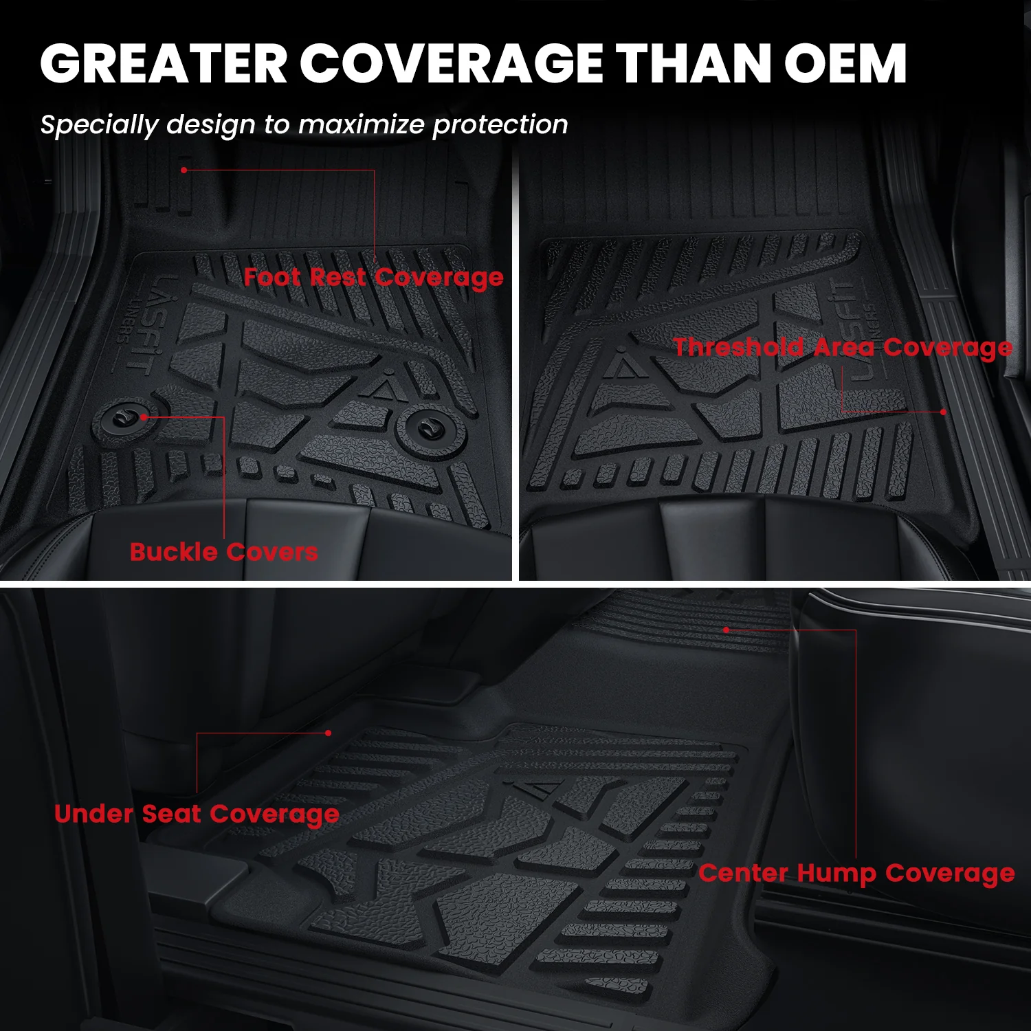 Fit for 2019-2026 GMC Sierra & Sierra Denali 1500 Floor Mats, Fit Carpet Floor Only, Not Fit 2019 Sierra LD - Image 61
