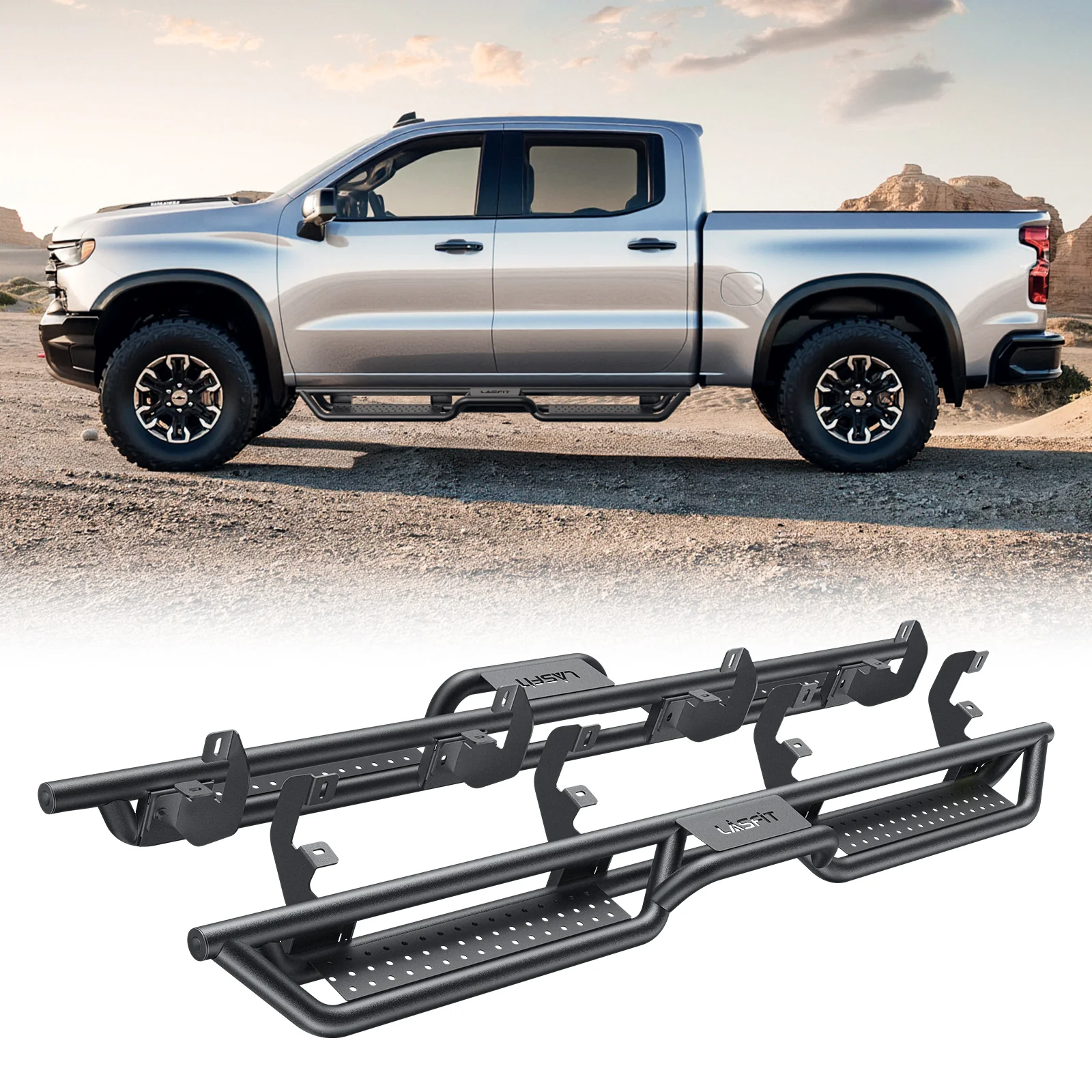 Fit for 2020-2026 Chevrolet Silverado 2500HD 3500HD Running Boards Side Steps, Fit Crew Cab ONLY