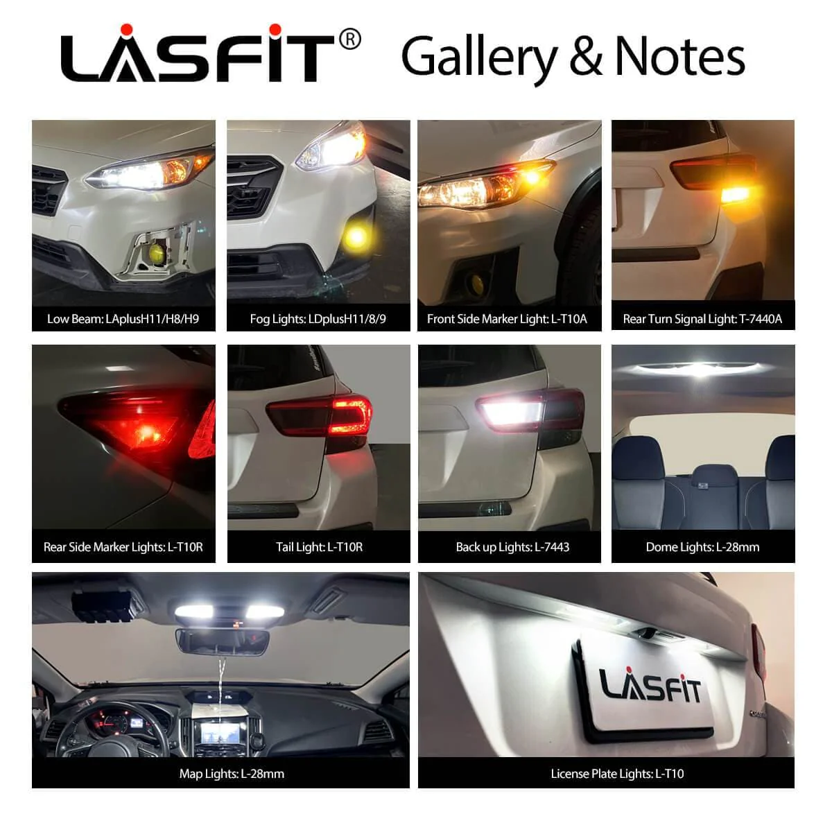 Fit for 2018-2021 Subaru Crosstrek LED Bulbs H11 Exterior Interior Lights Plug and Play - Image 2
