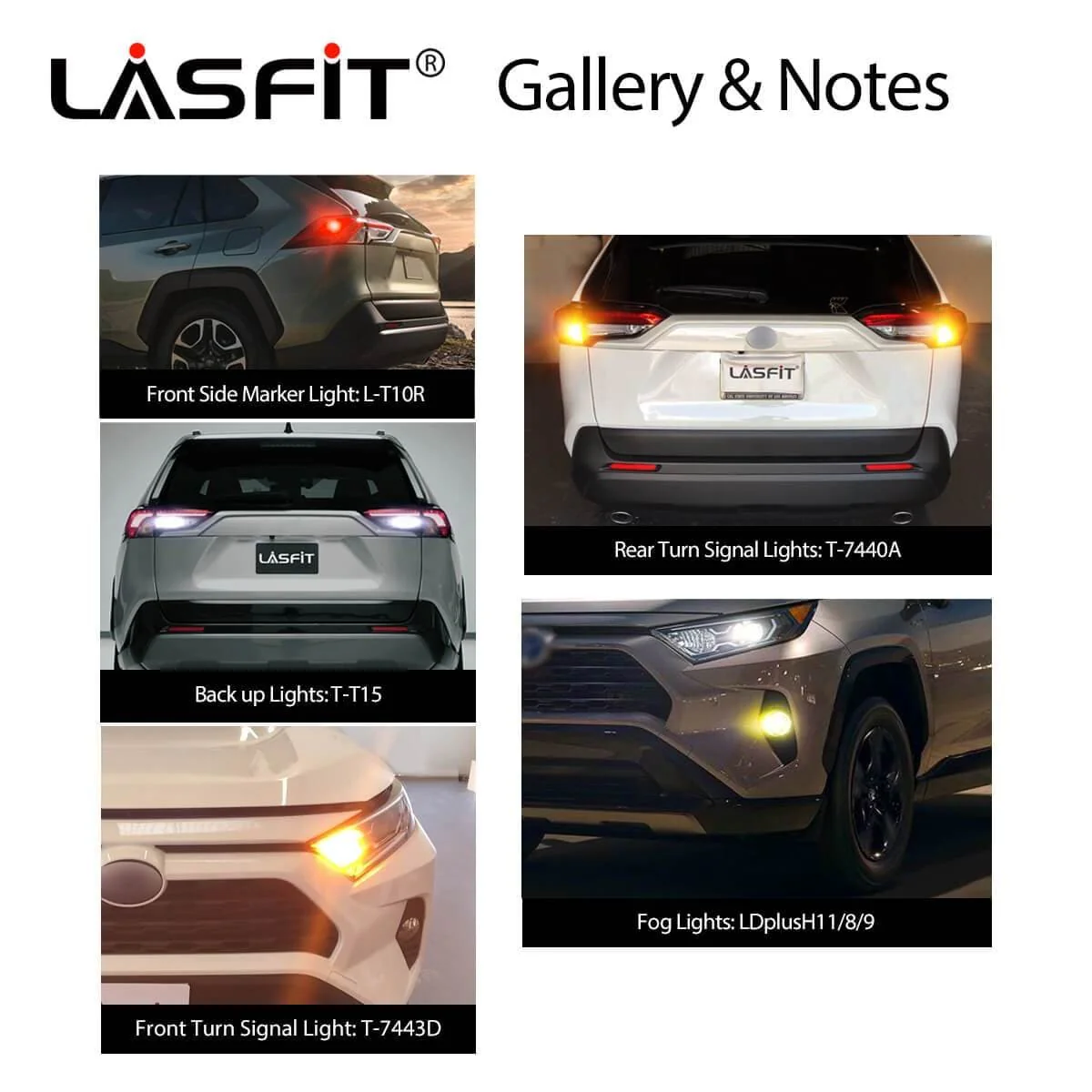 Fit for 2019-2021 Toyota RAV4 LED Fog Light Exterior Interior Bulbs Plug and Play - Image 2