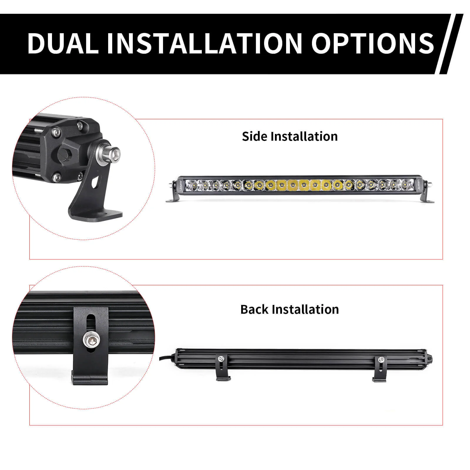 32 Inch Off-Road LED Light Bars Bumper Grille Combo Flood Spot Single Row - LASFIT - Image 13