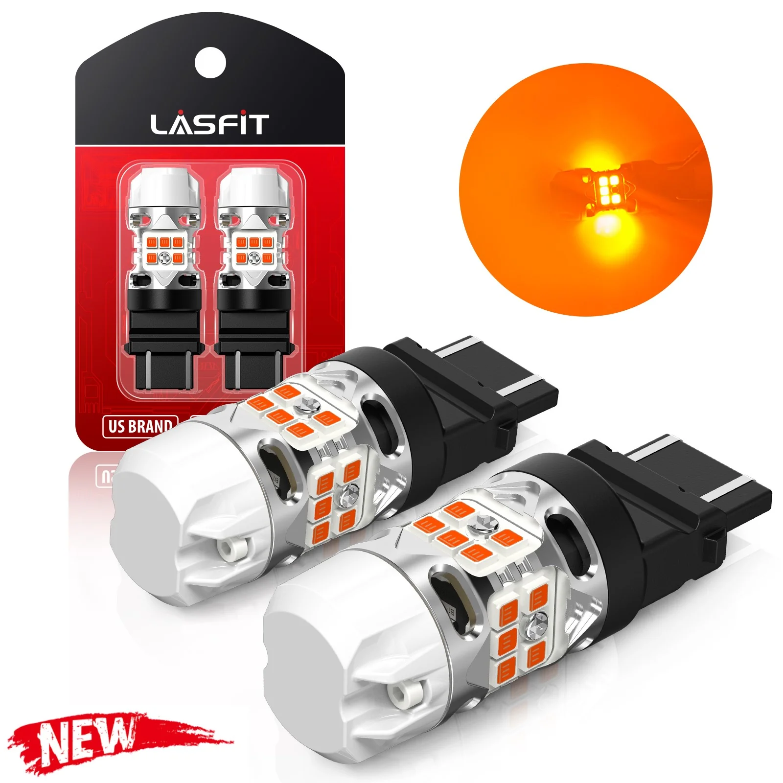3157 4157 LED Turn Signal Bulbs CanBus-Ready Amber | T3 Series