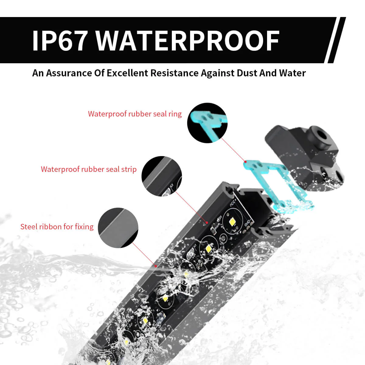 42 Inch Off-Road LED Light Bars Roof Windshield Combo Flood Spot Single Row - LASFIT - Image 19