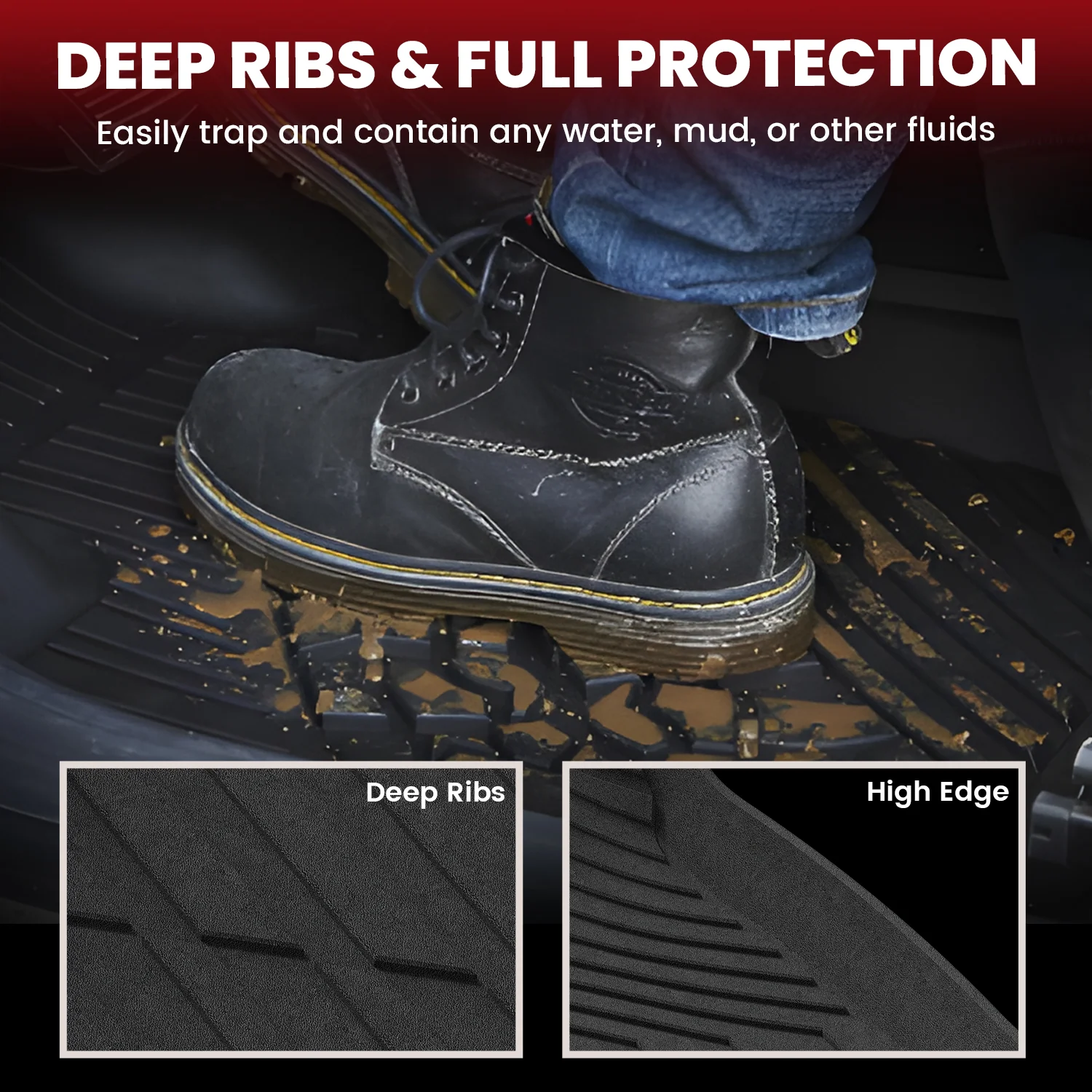 Fit for 2021–2026 GMC Yukon XL Floor & Cargo Mats Protection Set, Not Fit 9 Seats - Image 4