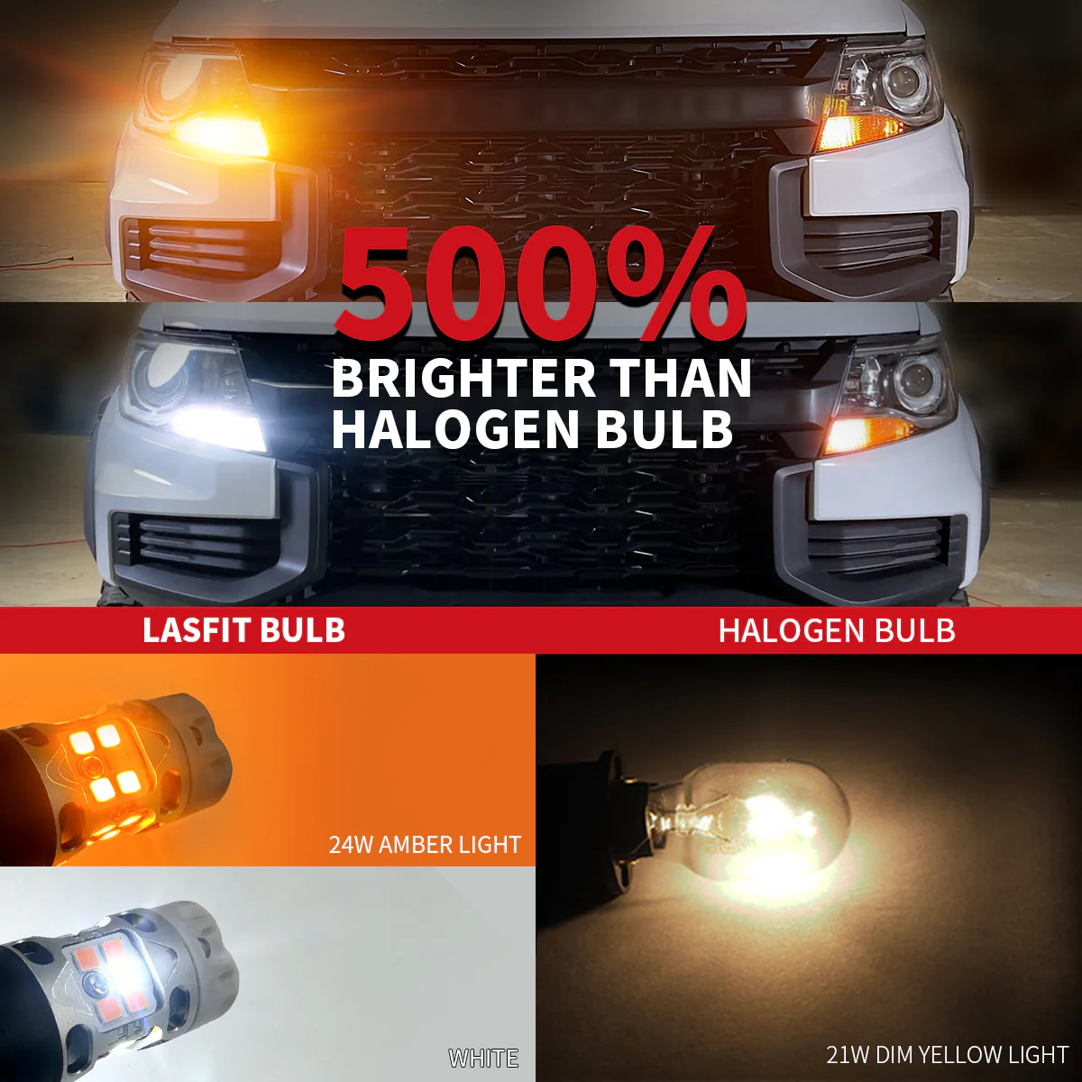 Fit for 2014-2026 Toyota 4Runner 7443 LED Turn Signal Light | T3 Series - Image 2