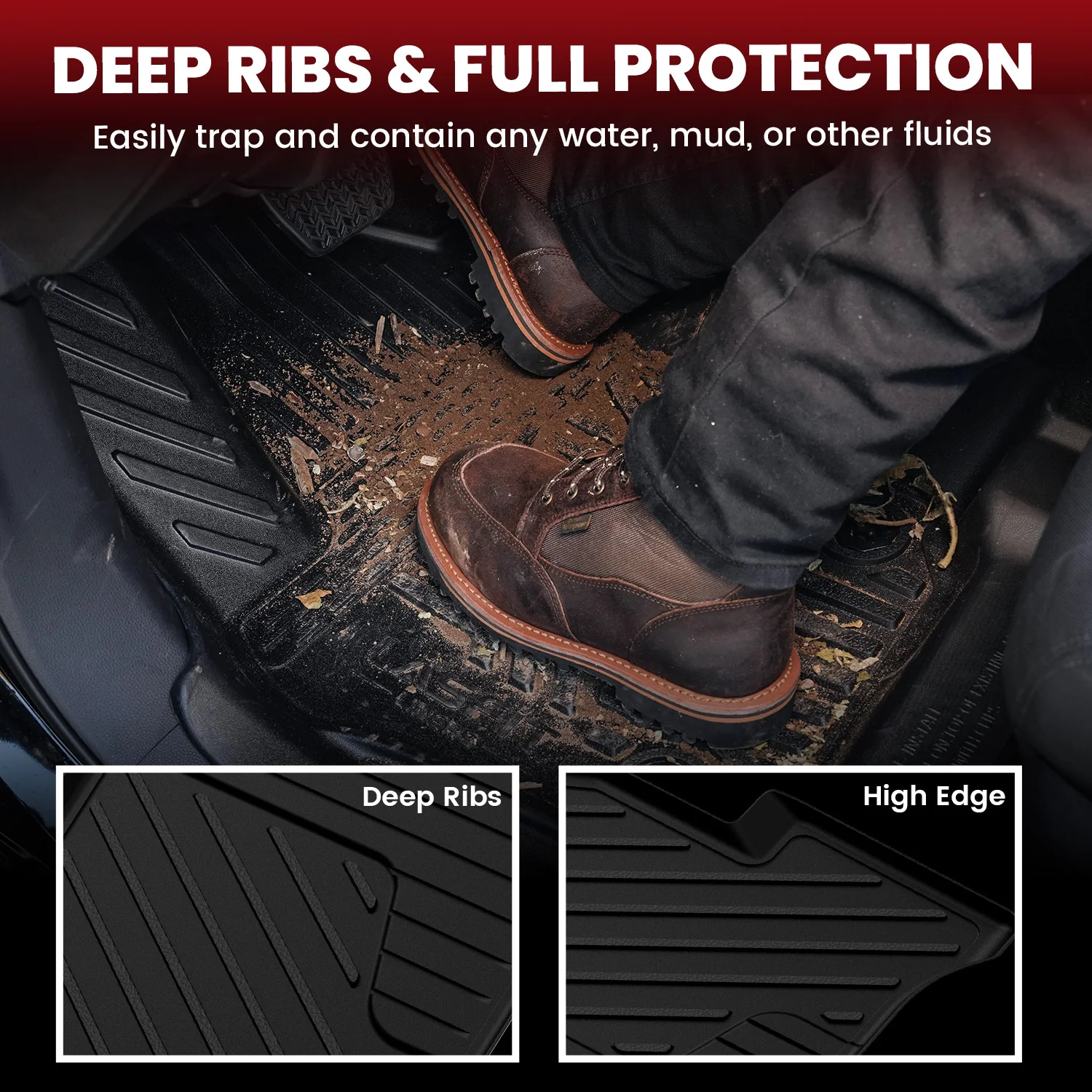 Fit for 2015-2022 GMC Canyon Custom Floor Mats, Fit Carpet Floor Only - Image 17