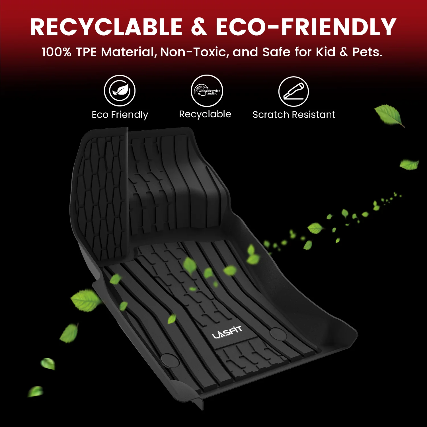 Fit for 2016-2018 Lincoln MKX Custom Floor Mats TPE Material 1st & 2nd Row Seat - Image 6