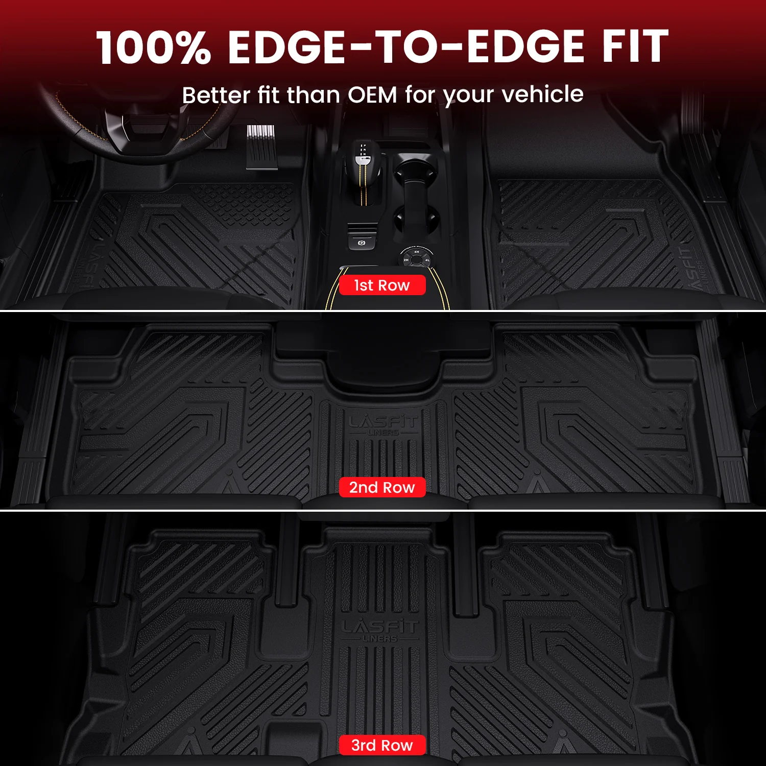 Fit for 2014-2019 Toyota Highlander Floor Mats or Seatback & Cargo Mats, Fit Gas Only - Image 16