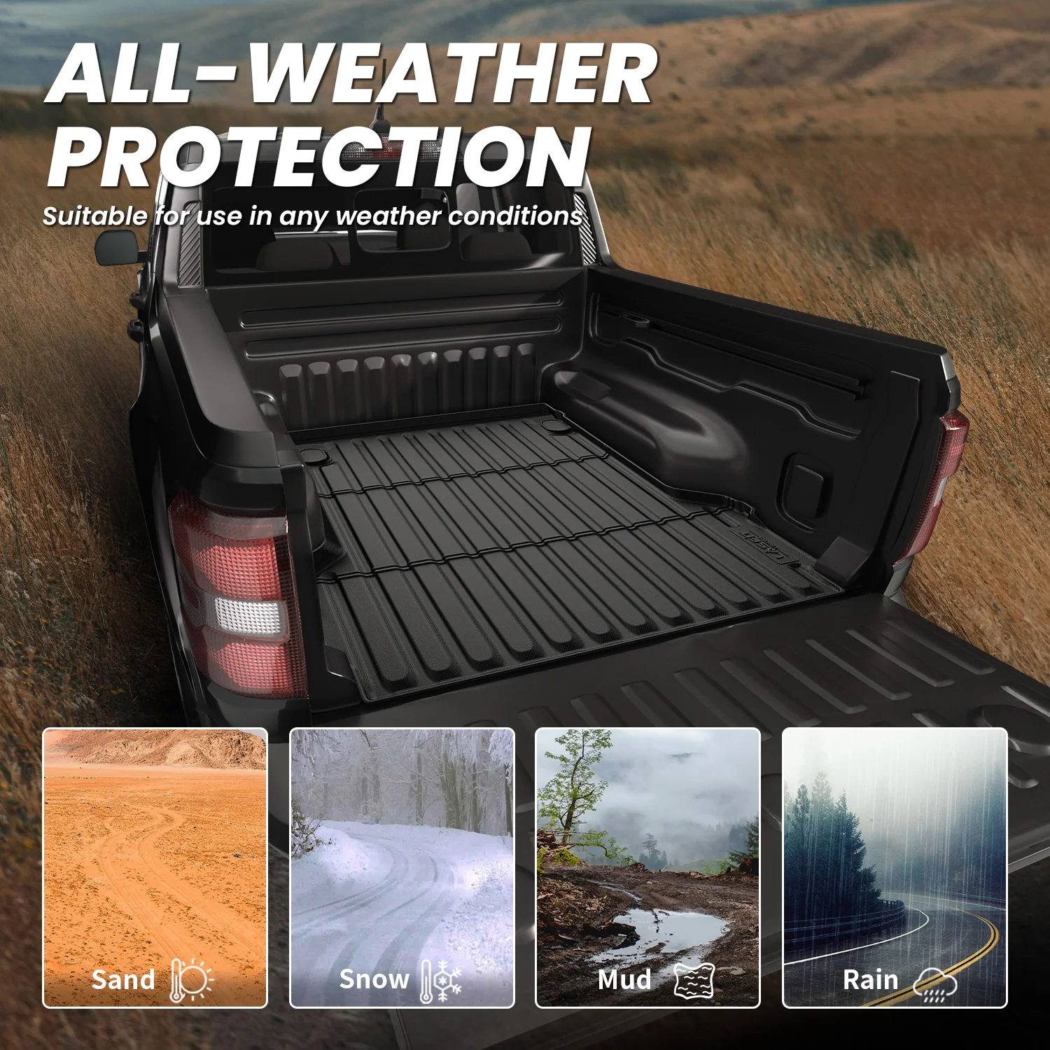 Fit for 2022-2026 Ford Maverick 4.5FT(54.4" ) Heavy Duty Truck Bed Mat or Tailgate Mat - Image 14