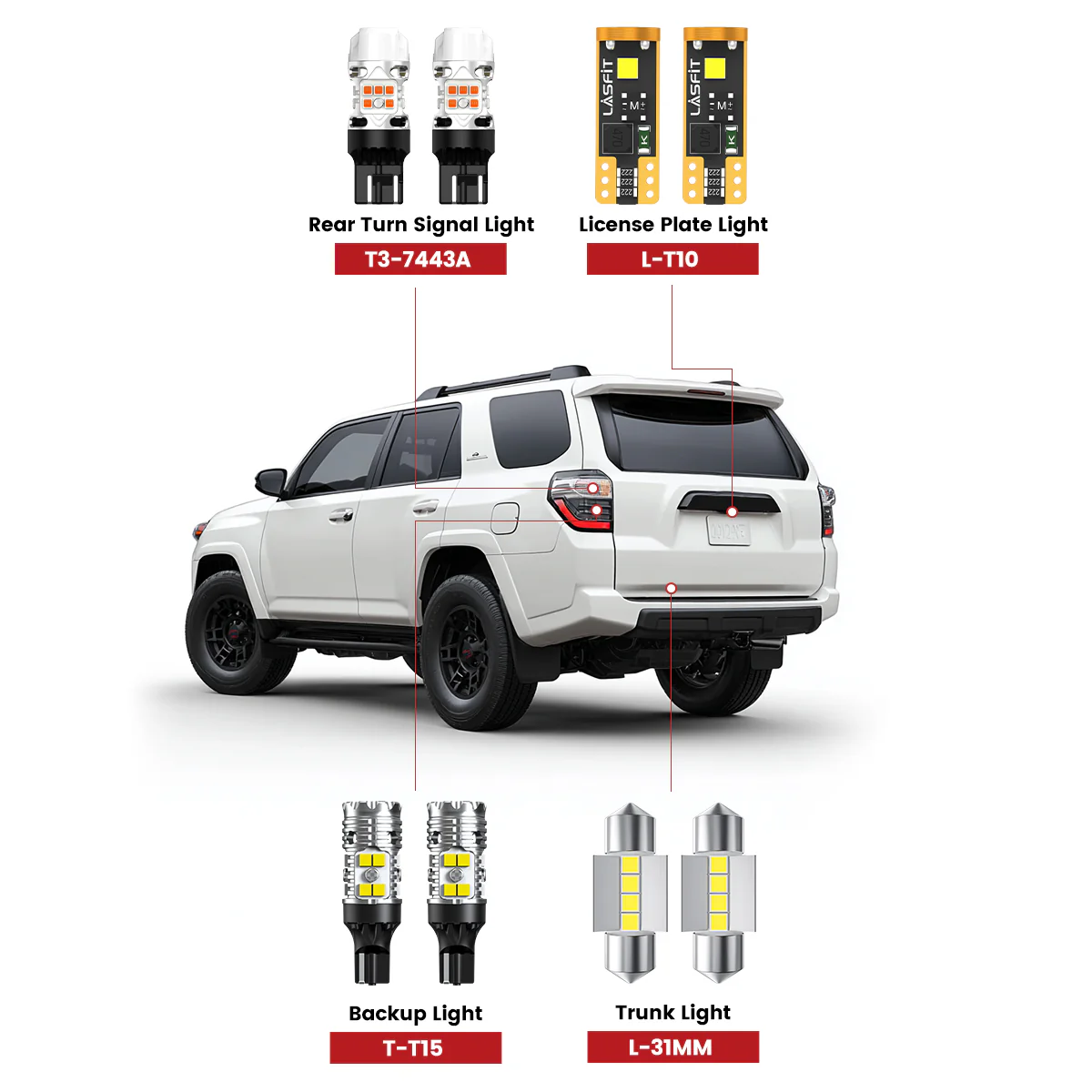 Fit for 2014-2020 Toyota 4Runner LED Bulbs Upgrade | Tested and Verified - Image 2