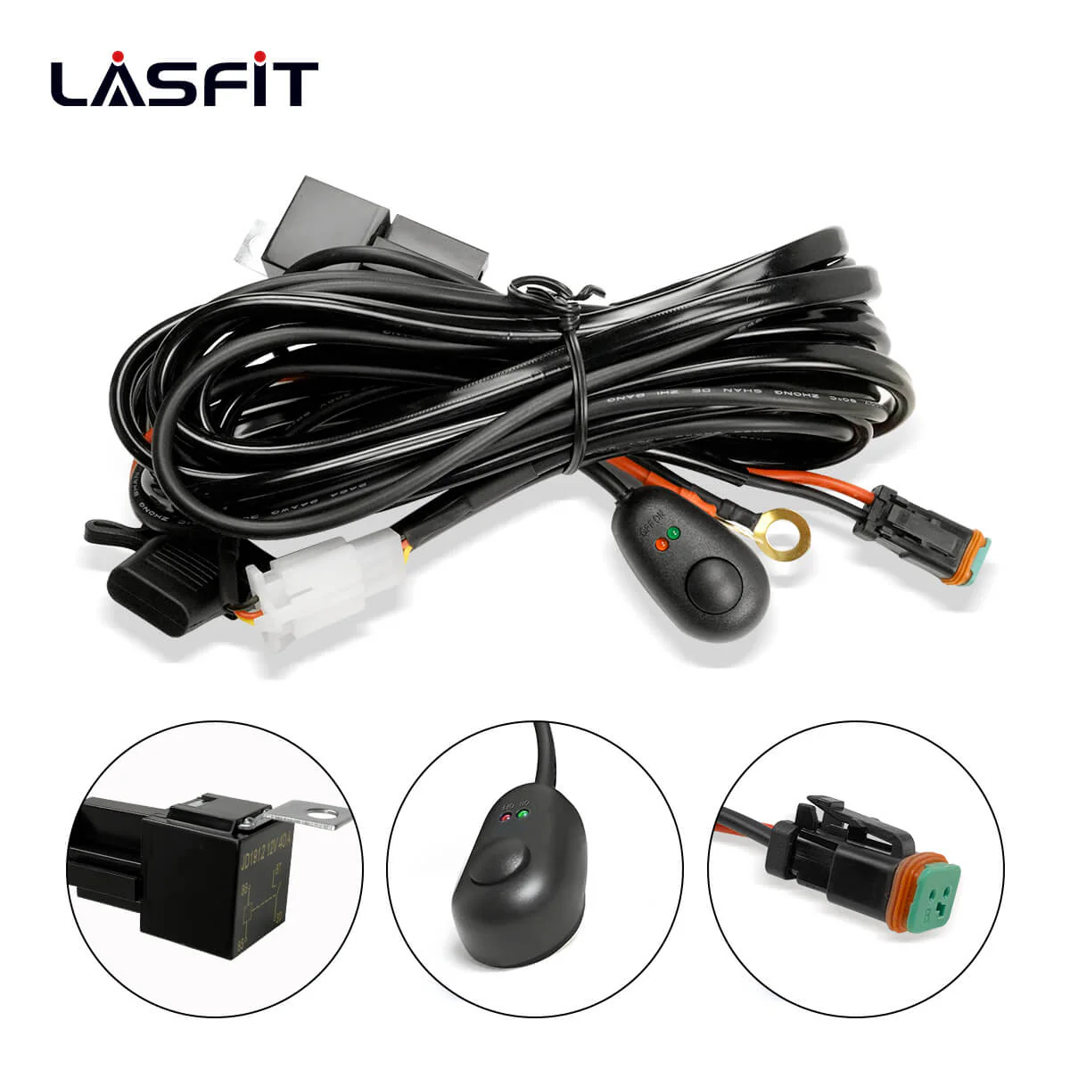 LED Light Bars Wiring Harness with DT Connector - 1 Lead - Image 4