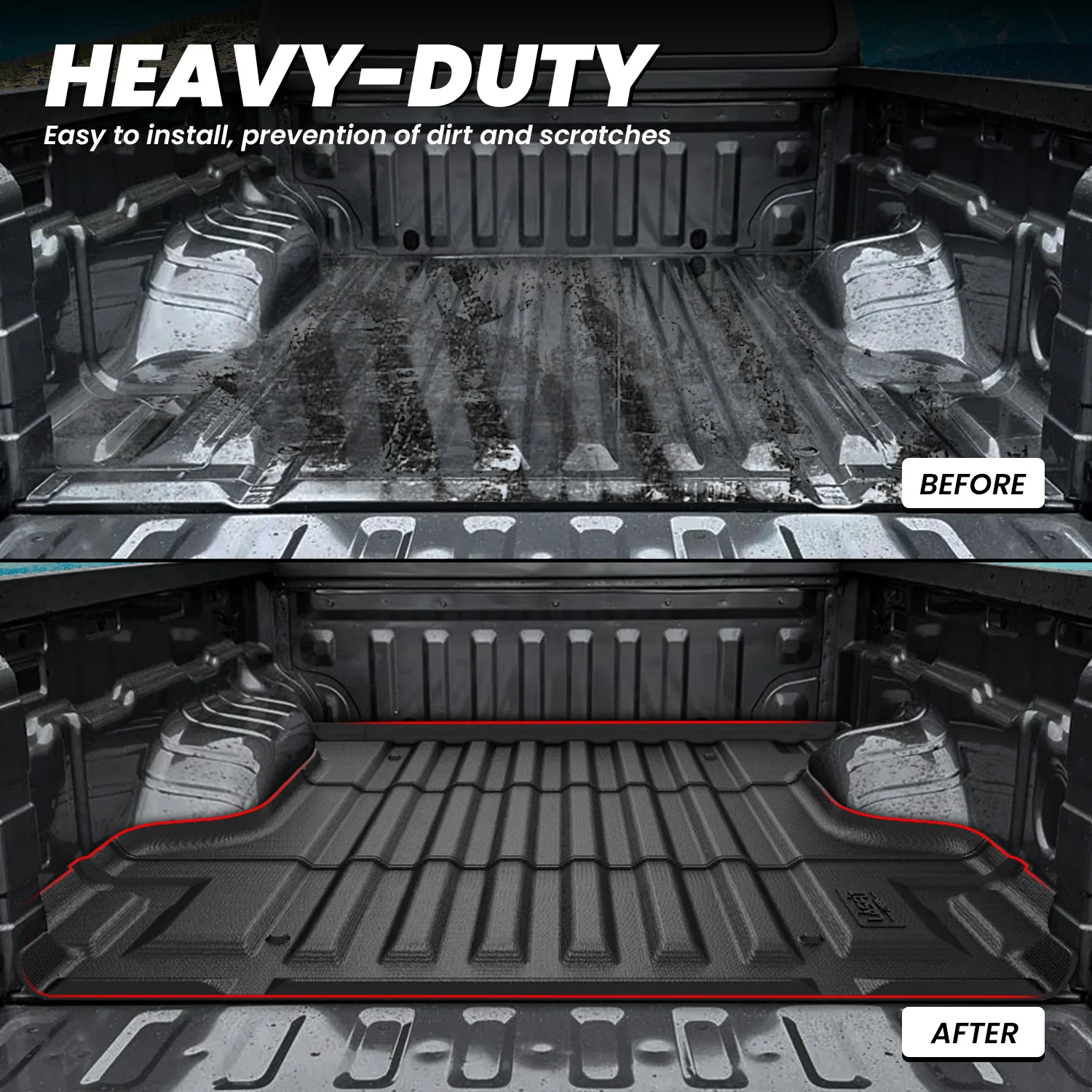 Fit for 2022-2026 Nissan Frontier Heavy Duty Custom Truck Bed Mat or Tailgate Mat, Not Fit Drop-in liners - Image 13