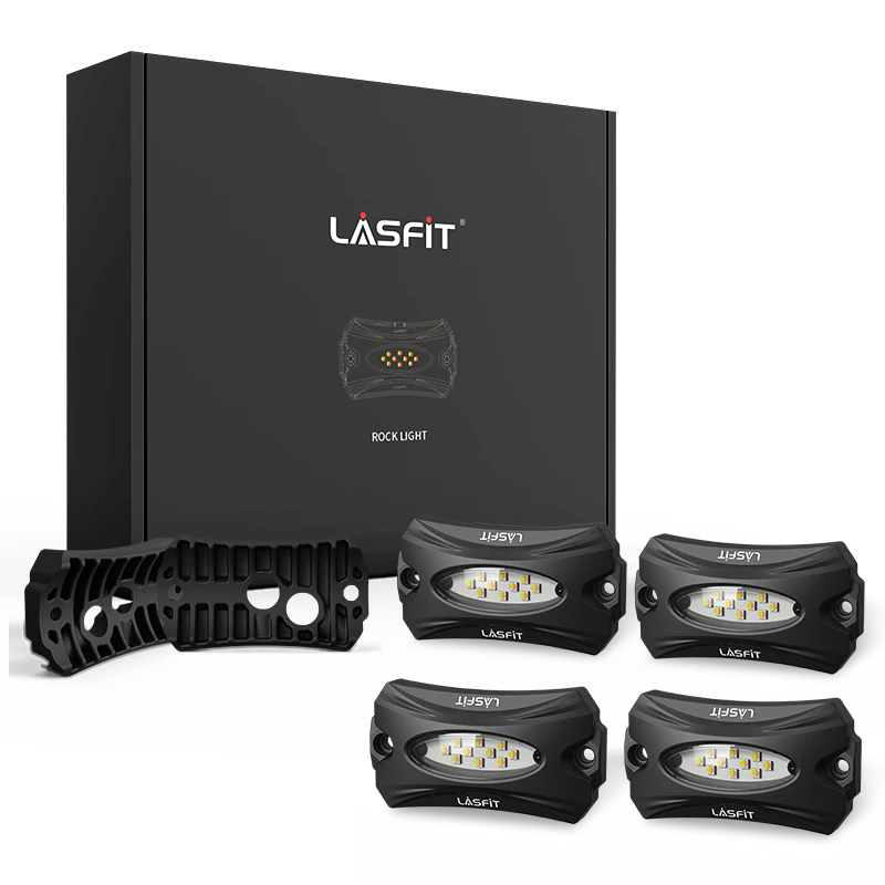 Lasfit Off-Road Switchback LED Rock Lights Kit White & Amber