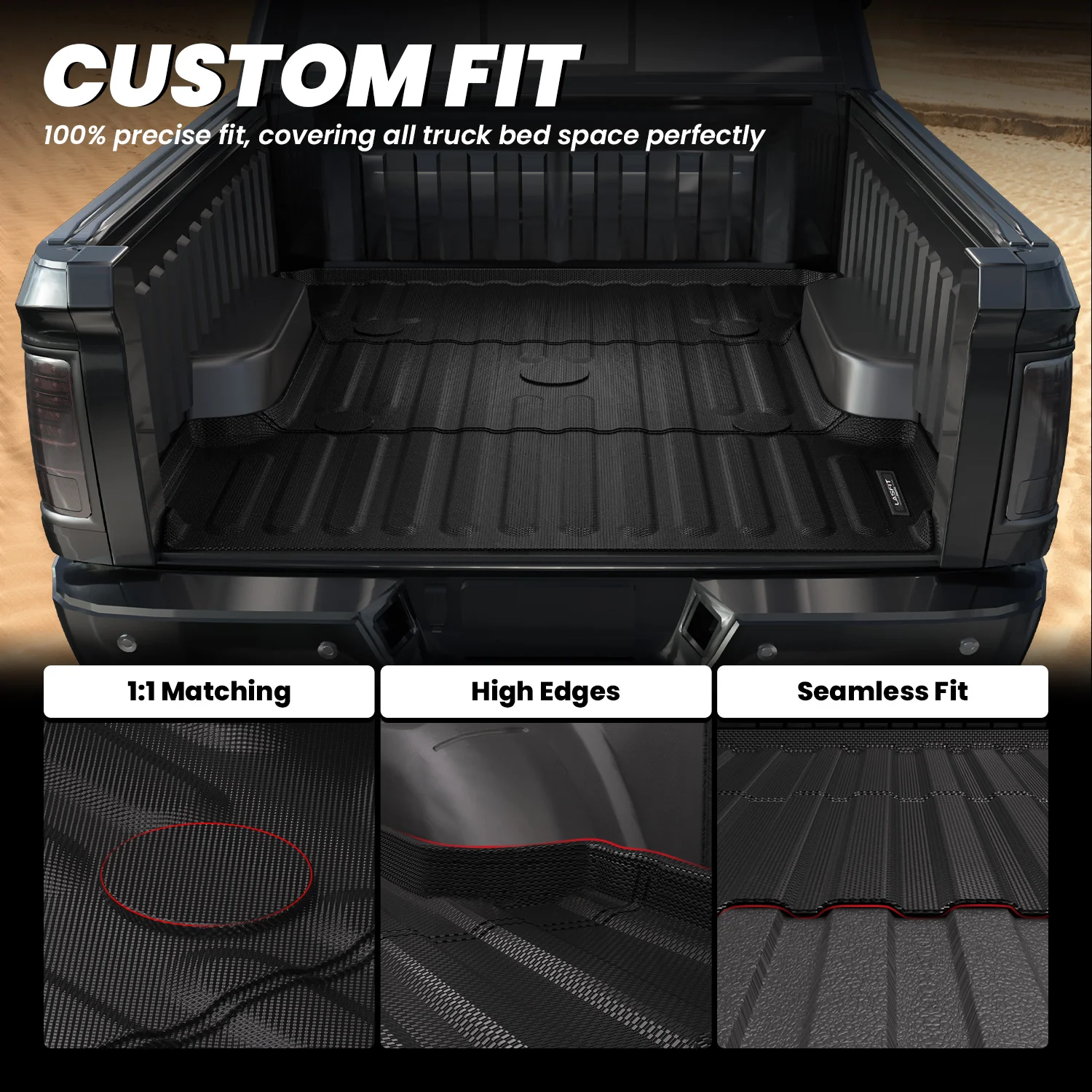 Fit for 2006-2026 Ram 2500 3500 Heavy Duty Bed Mat or Tailgate Mat, Don't fit with Optional Rambox & Drop-in liners - Image 9