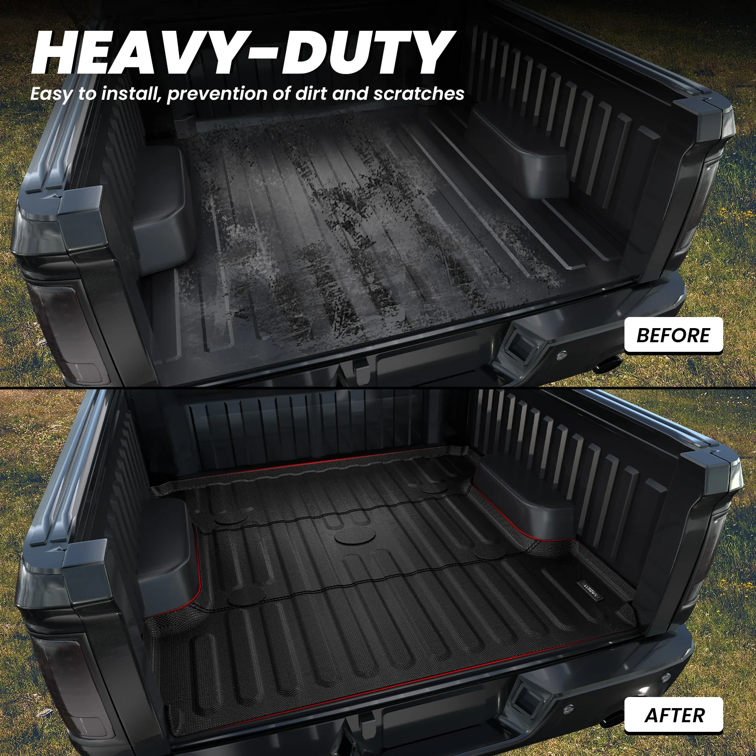 Fit for 2006-2026 Ram 2500 3500 Heavy Duty Bed Mat or Tailgate Mat, Don't fit with Optional Rambox & Drop-in liners - Image 10