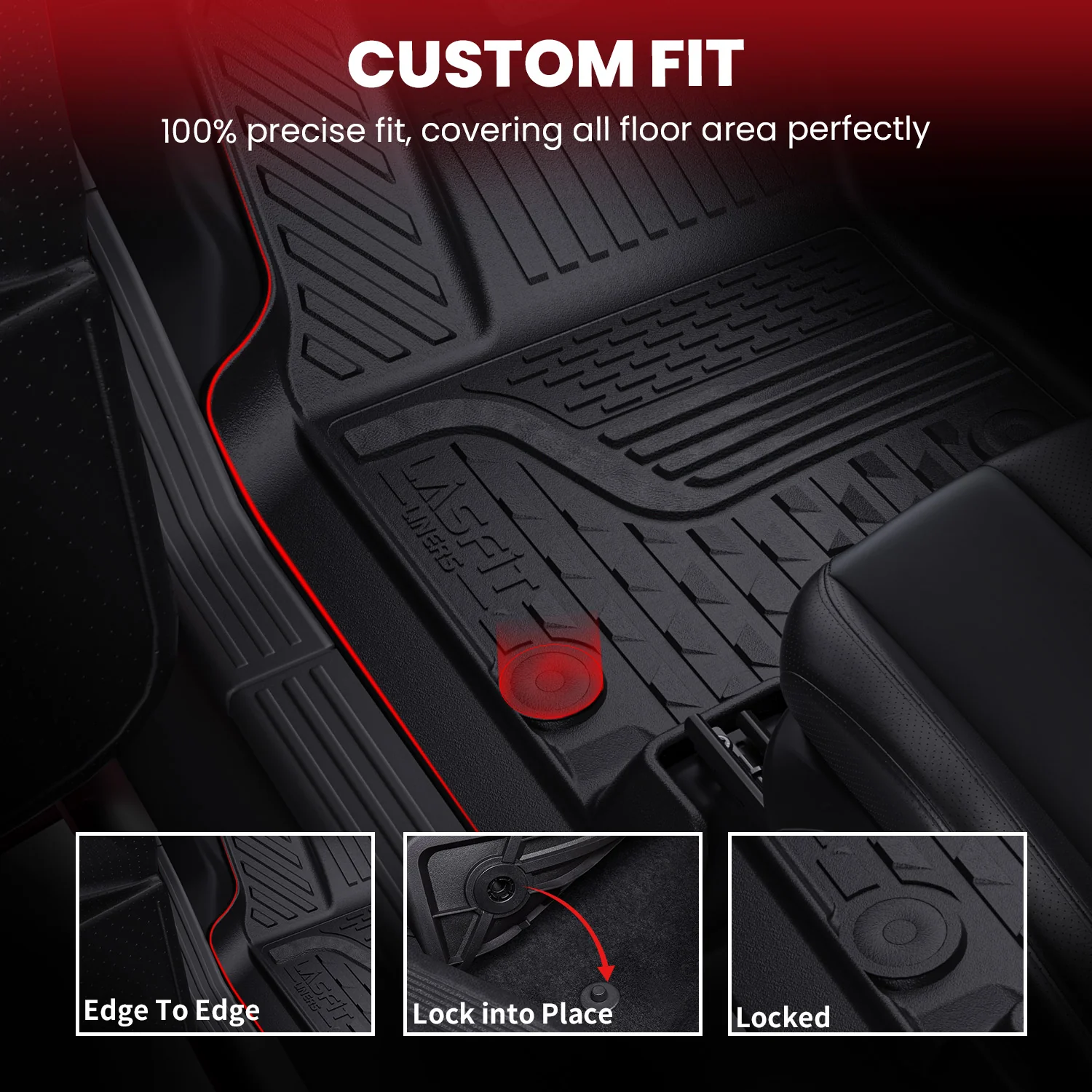 Fit for 2019-2024 Ram 1500 1st & 2nd Floor Mats, Only Fit Carpet Floor, Don't Fit Classic Model - Image 48