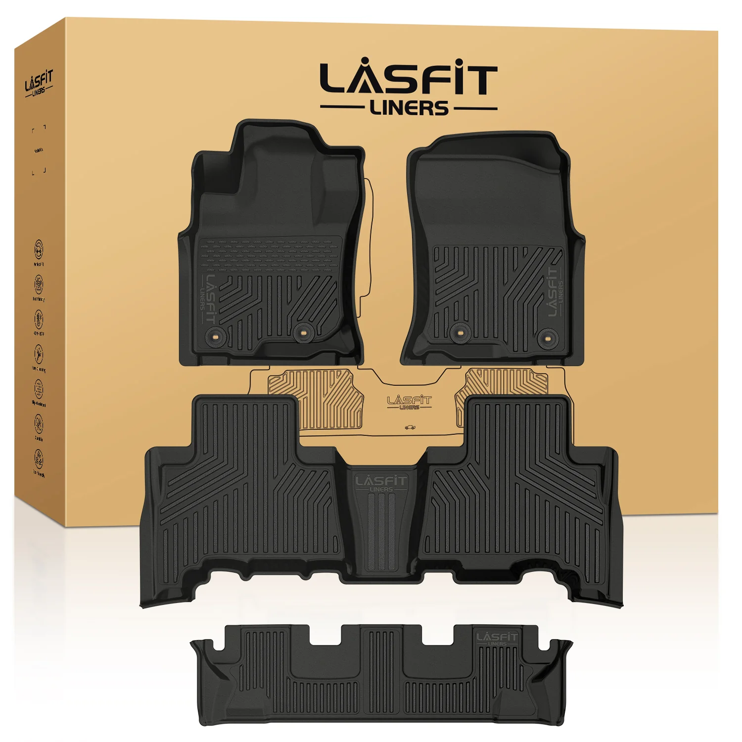 Fit for 2013-2024 Toyota 4Runner Floor Mats or Cargo Mat or Seatback Mat - Image 45