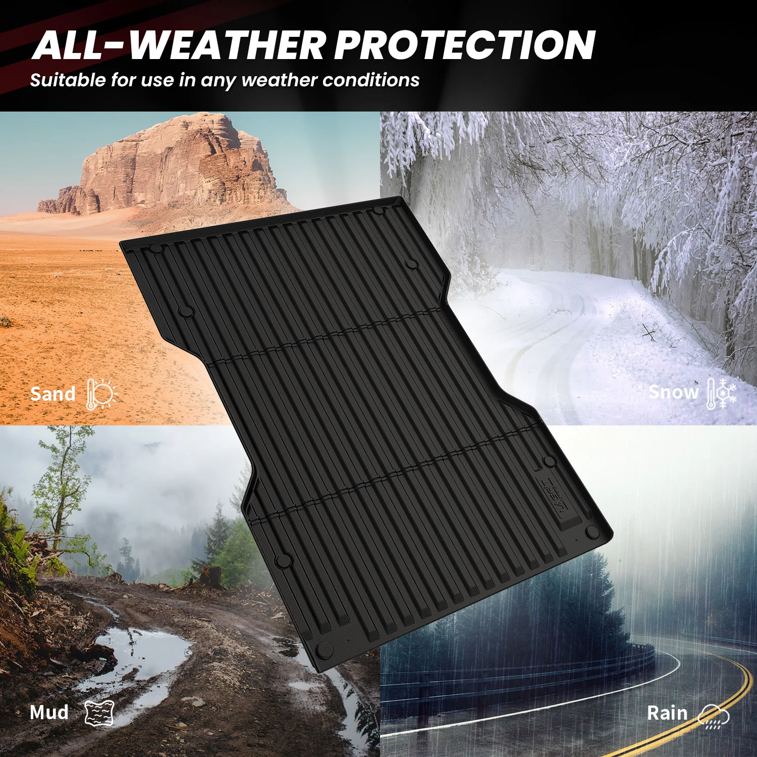 Fit for 2024-2026 Toyota Tacoma 5FT or 6FT Heavy Duty Truck Bed Mat or Tailgate Mat - Image 22